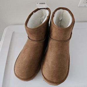H&M Hm Tan Ankle Boots with Cream Lining